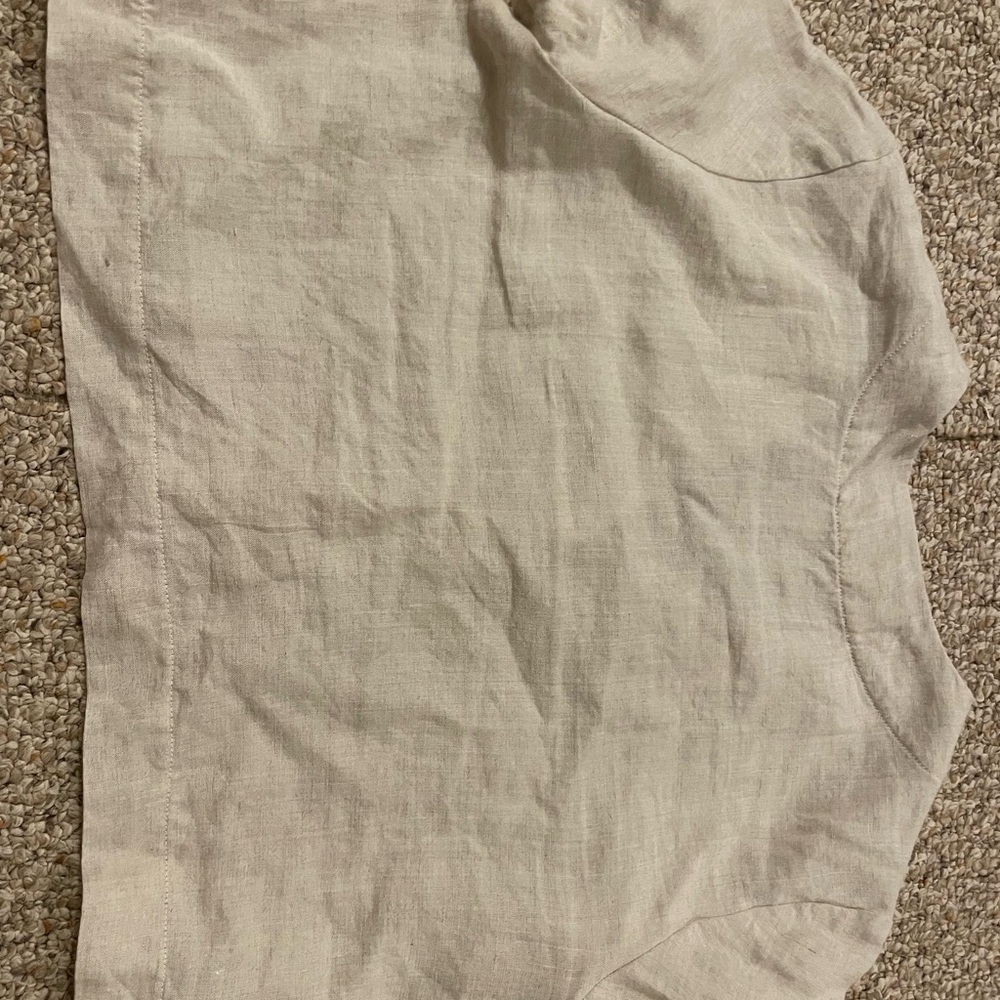 Kepola Design Cream Linen Crop Top